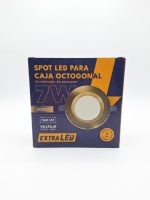 SPOT LED PARA CAJA OCTOGONAL 7W EXTRALED DORADO 7000K
