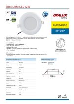 SPOTLIGHT LED 12W ´´OPALUX´´ 1080LM IP44 3500K LUZ CALIDA - Imagen 2