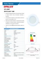 SPOTLIGHT LED 10W “OPALUX” 900LM IP44 7000K LUZ BLANCA - Imagen 2