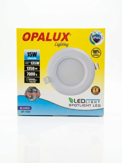 SPOTLIGHT LED 15W “OPALUX” 1350LM IP44 7000K LUZ BLANCA