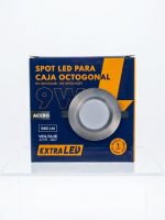 SPOT LED PARA CAJA OCTOGONAL 9W EXTRALED ACERO 3CCT