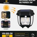 APLIQUE SOLAR 2 FOCOS