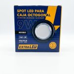 SPOT LED PARA CAJA OCTOGONAL 9W EXTRALED NEGRO 3CCT