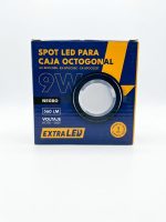SPOT LED PARA CAJA OCTOGONAL 9W EXTRALED NEGRO 3CCT