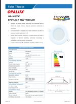 SPOTLIGHT LED 10W 900LM LUZ TRICOLOR OPALUX OP-10W743 - Imagen 2