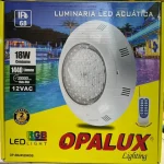 LUMINARIA LED ACUATICA PARA PISCINA 18W RGB 12V OPALUX
