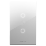 INTERRUPTOR DOBLE SMART MACROLED BLANCO