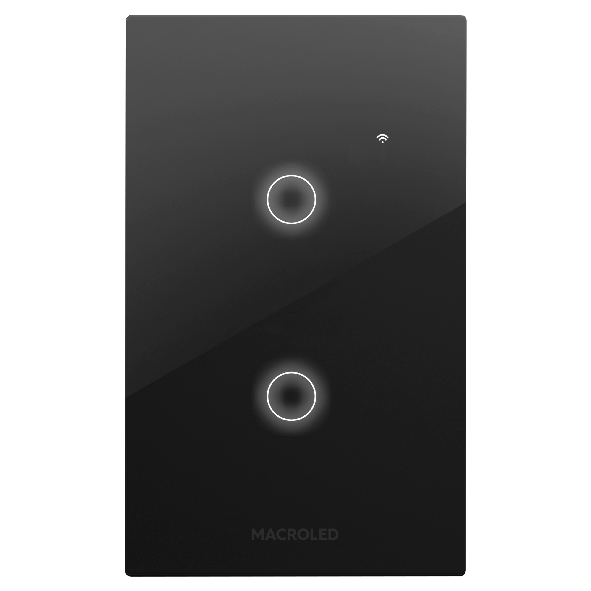 INT DOBLE SMART NEGRO INTERRUPTOR DOBLE SMART MACROLED NEGRO - Imagen 1