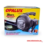 LINTERNA LED RECARGABLE 20W OPALUX