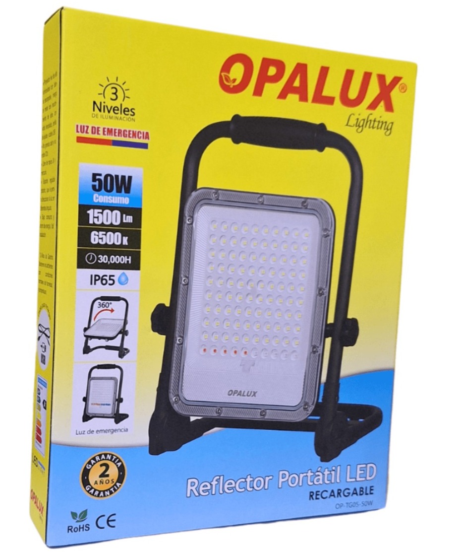 WhatsApp Image 2026-07-08 at 4.47.20 PM (1) REFLECTOR RECARGABLE 50W OPALUX - Imagen 1
