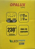 FOCO BOLA 24W OPALUX 3CCT - Imagen 2