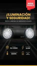 LAMPARA DE EMERGENCIA NUVORA 2X1W - Imagen 2