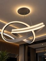 Lámpara Colgante LED Moderna Escultórica de Aros Entrelazados - Imagen 2