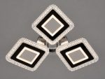 Lámpara de Techo LED Plafón Geométrico de 3 Cuadrados con Bordes de Cristal - Imagen 2