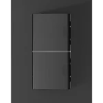 INTERRUPTOR DOBLE ONIX NOVALAMPS NEGRO MATTE