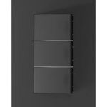 INTERRUPTOR TRIPLE ONIX NOVALAMPS NEGRO MATTE