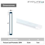 Fixture Led Prismatic 30W EVOLITE - Imagen 2