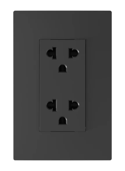 TOMACORRIENTE DOBLE + L.T. ONIX NOVALAMPS NEGRO MATTE